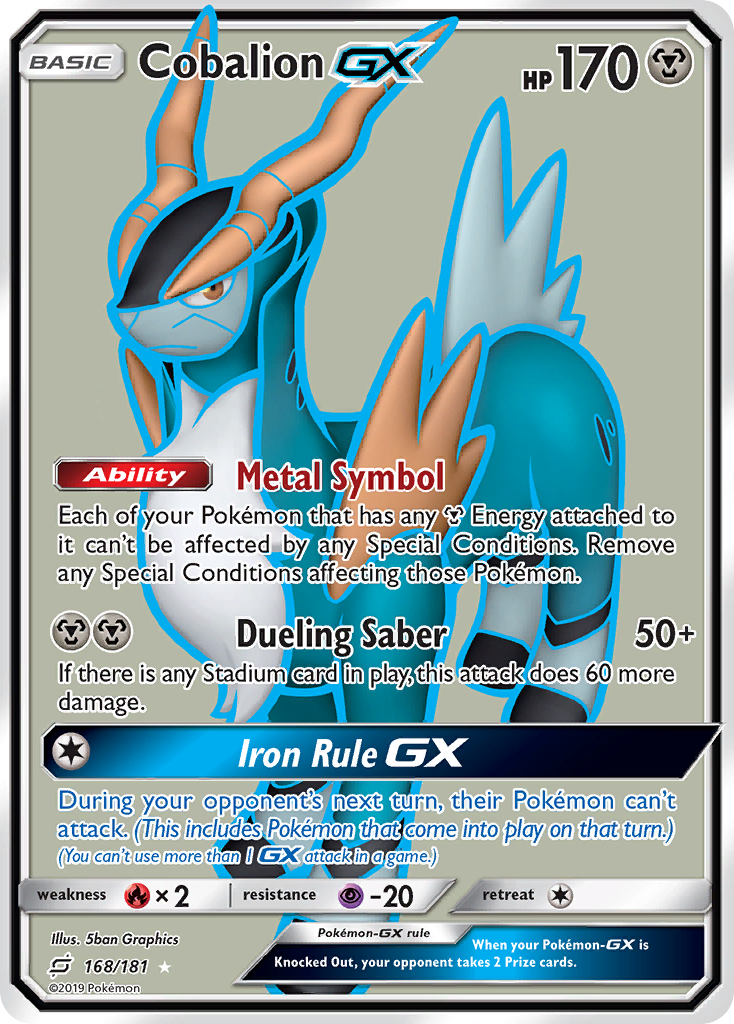 Cobalion GX (168/181) [Sun & Moon: Team Up] | Event Horizon Hobbies CA