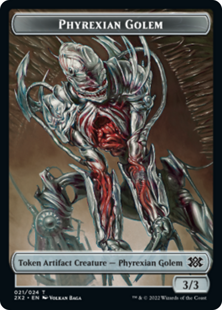 Egg // Phyrexian Golem Double-sided Token [Double Masters 2022 Tokens] | Event Horizon Hobbies CA