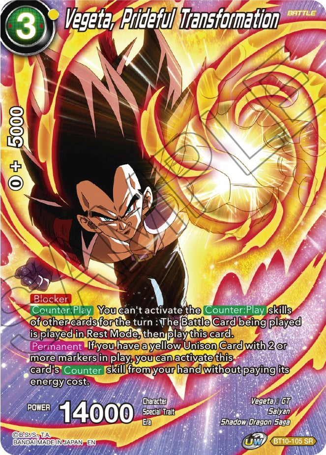 Vegeta, Prideful Transformation (BT10-105) [Theme Selection: History of Vegeta] | Event Horizon Hobbies CA