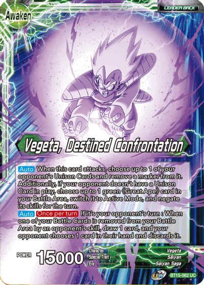 Vegeta // Vegeta, Destined Confrontation (BT15-062) [Saiyan Showdown] | Event Horizon Hobbies CA