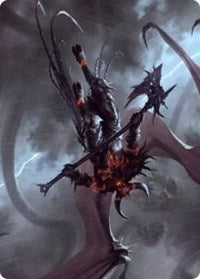 Burning-Rune Demon Art Card [Kaldheim: Art Series] | Event Horizon Hobbies CA