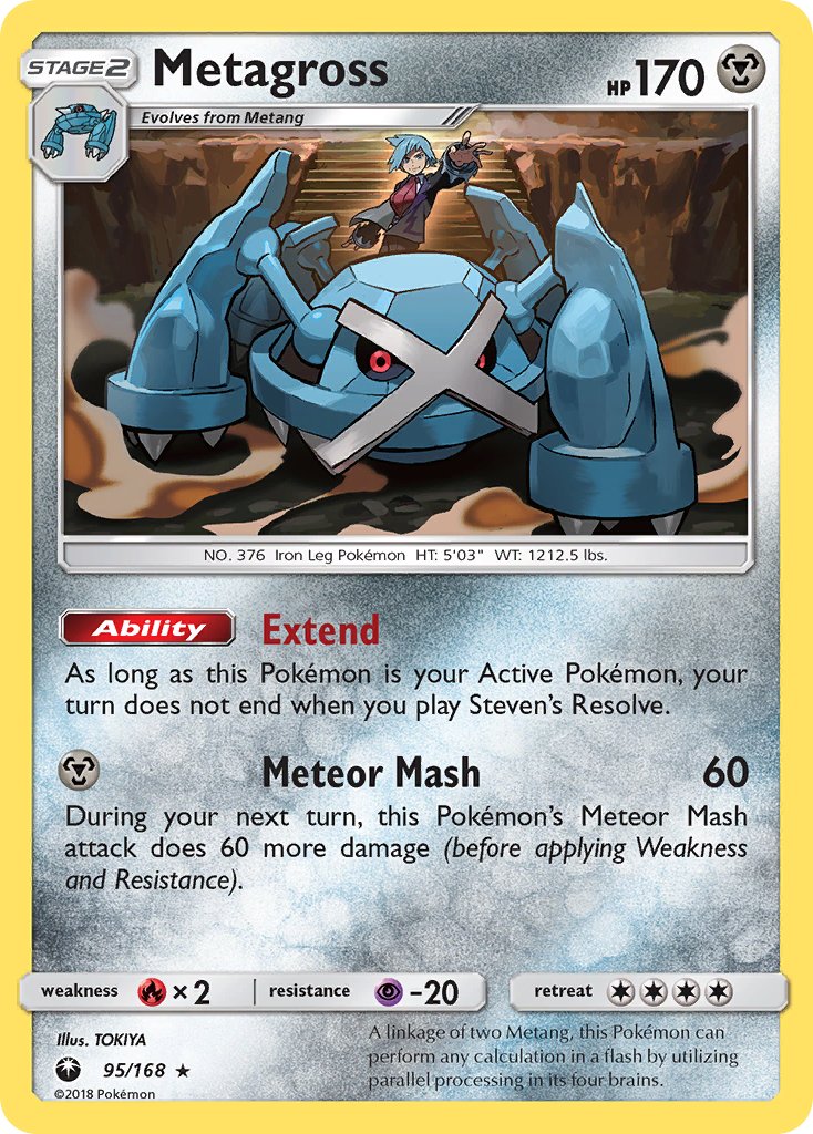 Metagross (95/168) (Prerelease Kit Exclusive) (Theme Deck Exclusive) [Sun & Moon: Celestial Storm] | Event Horizon Hobbies CA