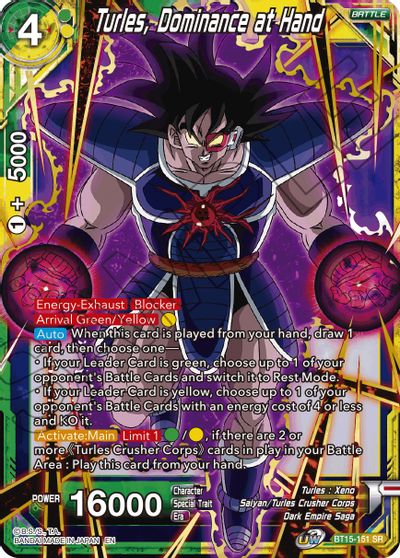 Turles, Dominance at Hand (BT15-151) [Saiyan Showdown] | Event Horizon Hobbies CA