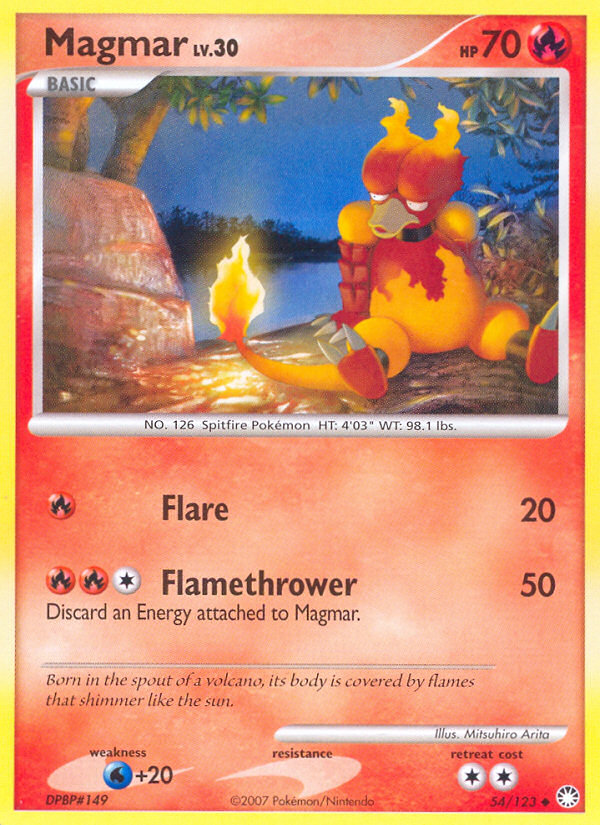 Magmar (54/123) [Diamond & Pearl: Mysterious Treasures] | Event Horizon Hobbies CA