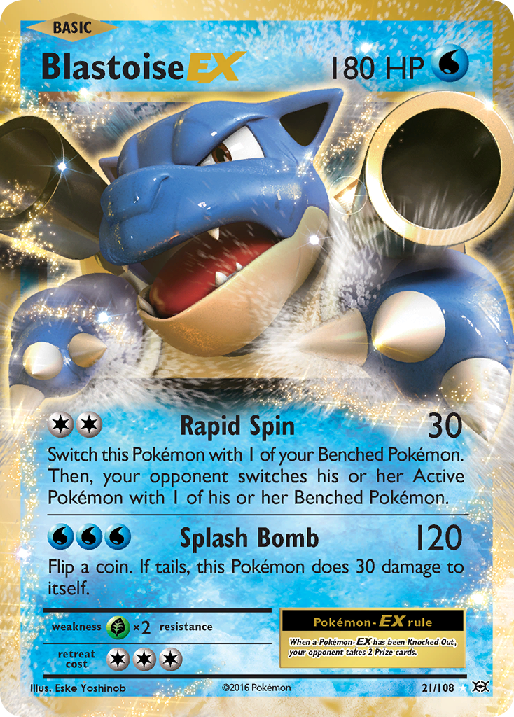 Blastoise EX (21/108) [XY: Evolutions] | Event Horizon Hobbies CA