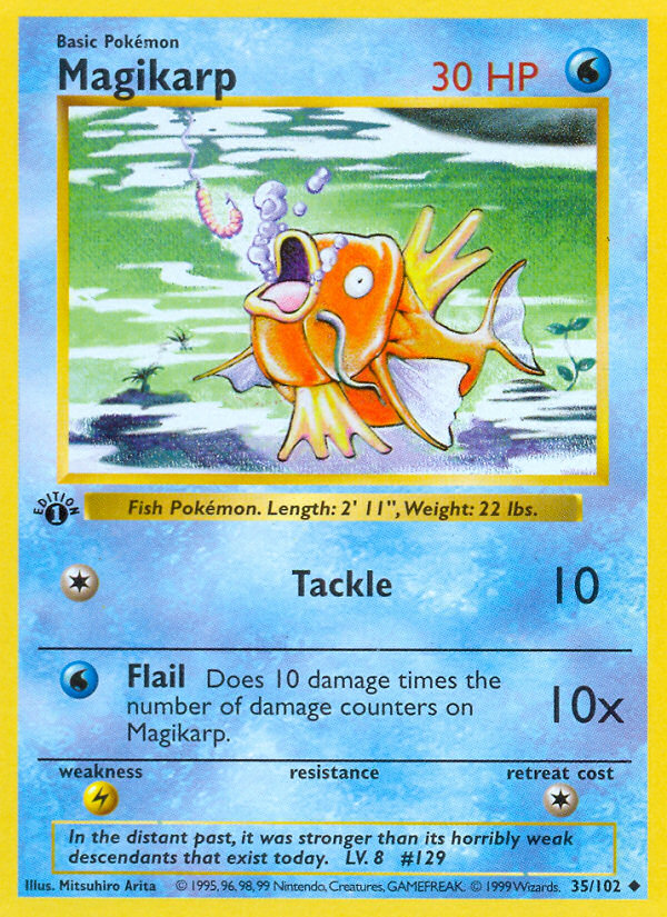 Magikarp (35/102) (Shadowless) [Base Set 1st Edition] | Event Horizon Hobbies CA