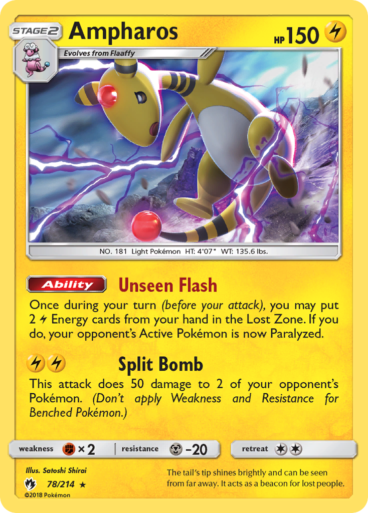 Ampharos (78/214) [Sun & Moon: Lost Thunder] | Event Horizon Hobbies CA