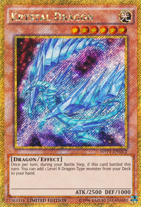 Krystal Dragon [MVP1-ENGV2] Gold Secret Rare | Event Horizon Hobbies CA