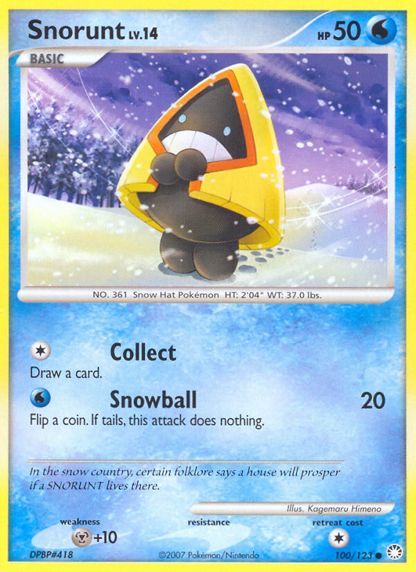 Snorunt (100/123) [Diamond & Pearl: Mysterious Treasures] | Event Horizon Hobbies CA