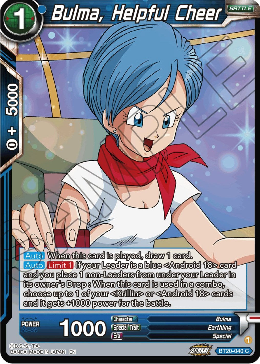 Bulma, Helpful Cheer (BT20-040) [Power Absorbed] | Event Horizon Hobbies CA