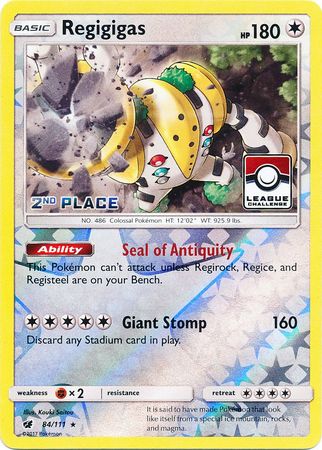 Regigigas (84/111) (League Promo 2nd Place) [Sun & Moon: Crimson Invasion] | Event Horizon Hobbies CA