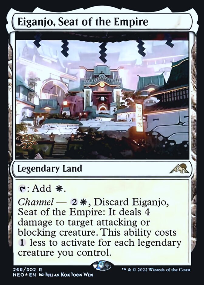 Eiganjo, Seat of the Empire [Kamigawa: Neon Dynasty Prerelease Promos] | Event Horizon Hobbies CA