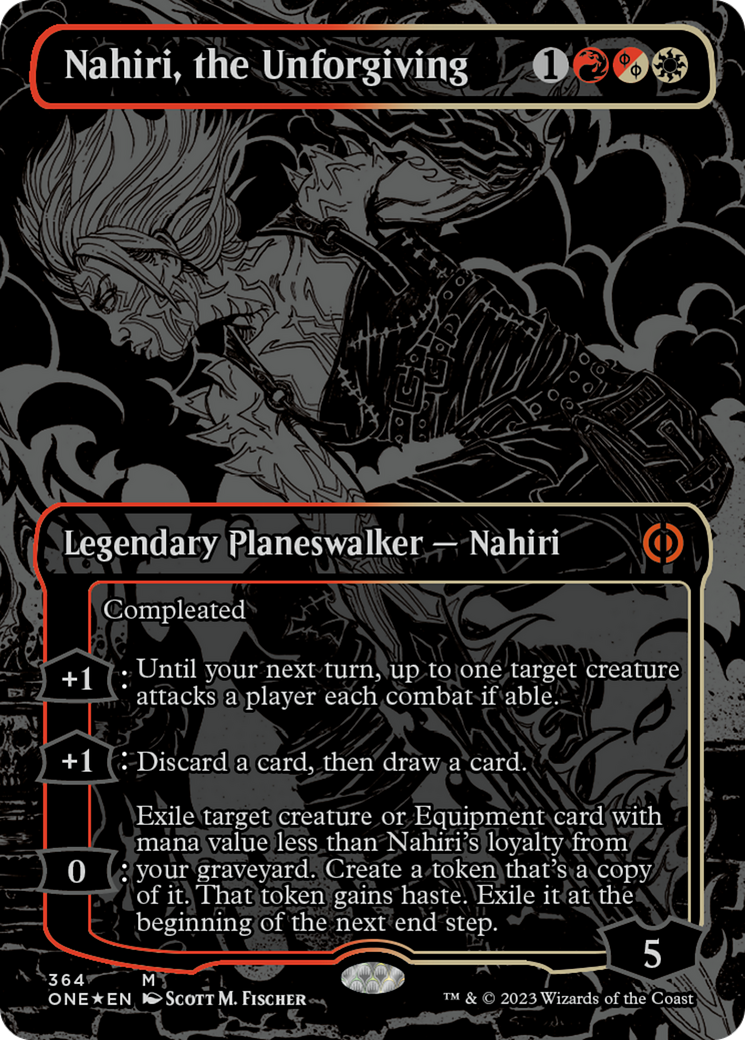 Nahiri, the Unforgiving (Oil Slick Raised Foil) [Phyrexia: All Will Be One] | Event Horizon Hobbies CA