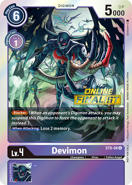 Devimon [ST6-08] (Online Finalist) [Starter Deck: Venomous Violet Promos] | Event Horizon Hobbies CA