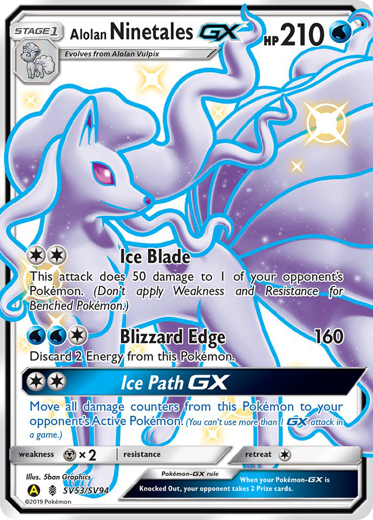 Alolan Ninetales GX (SV53/SV94) [Sun & Moon: Hidden Fates - Shiny Vault] | Event Horizon Hobbies CA