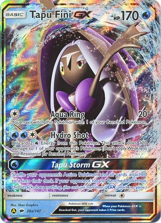 Tapu Fini GX (39/147) (Alternate card) (Jumbo Card) [Sun & Moon: Burning Shadows] | Event Horizon Hobbies CA