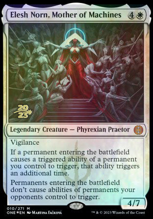 Elesh Norn, Mother of Machines [Phyrexia: All Will Be One Prerelease Promos] | Event Horizon Hobbies CA