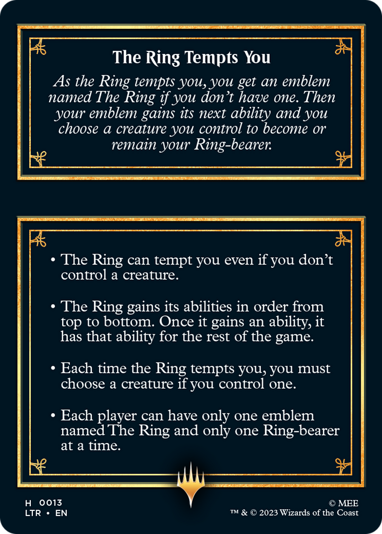 The Ring [The Lord of the Rings: Tales of Middle-Earth Tokens] | Event Horizon Hobbies CA