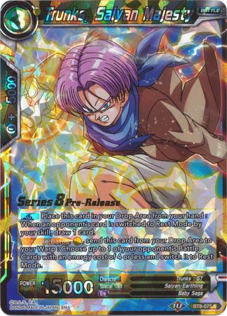 Trunks, Saiyan Majesty (BT8-075_PR) [Malicious Machinations Prerelease Promos] | Event Horizon Hobbies CA