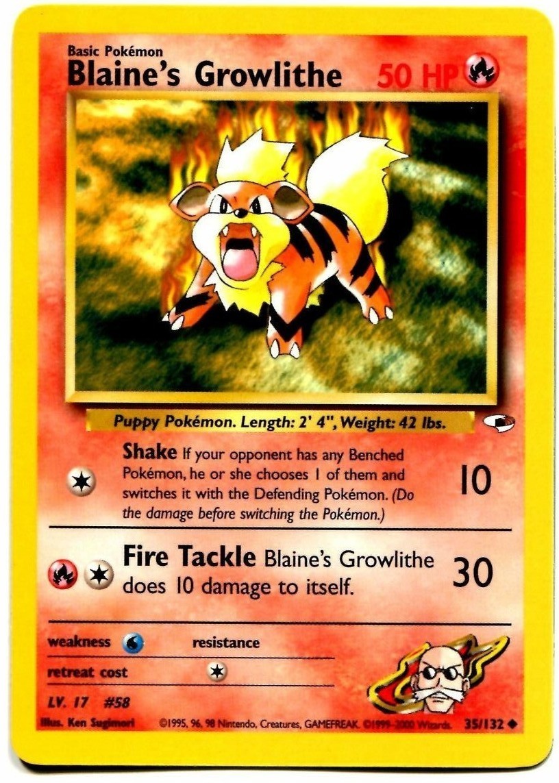 Blaine's Growlithe (35/132) [Gym Heroes Unlimited] | Event Horizon Hobbies CA