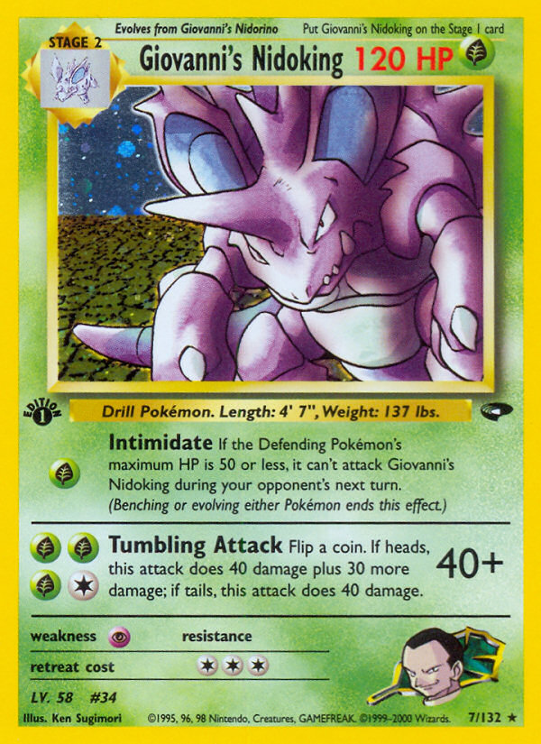 Giovanni's Nidoking (7/132) [Gym Challenge 1st Edition] | Event Horizon Hobbies CA