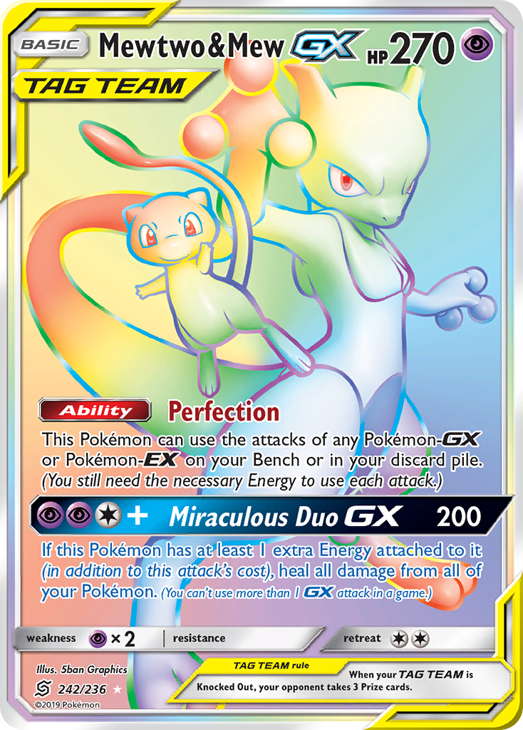 Mewtwo & Mew GX (242/236) [Sun & Moon: Unified Minds] | Event Horizon Hobbies CA