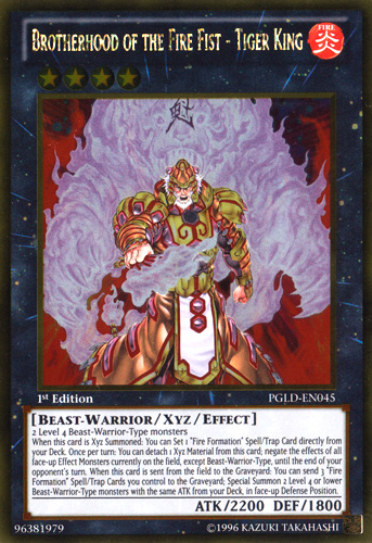 Brotherhood of the Fire Fist - Tiger King [PGLD-EN045] Gold Rare | Event Horizon Hobbies CA