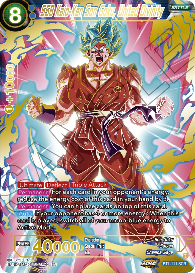 SSB Kaio-Ken Son Goku, United Divinity (BT1-111) [Dawn of the Z-Legends] | Event Horizon Hobbies CA