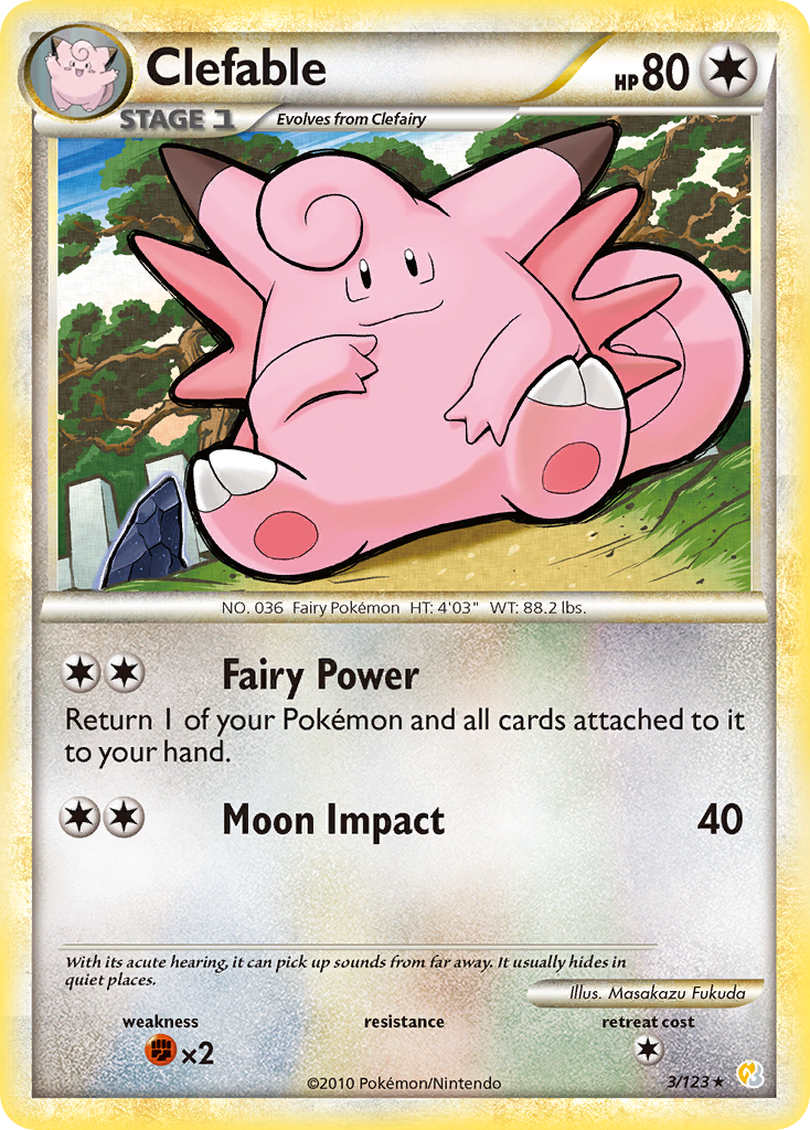 Clefable (3/123) [HeartGold & SoulSilver: Base Set] | Event Horizon Hobbies CA