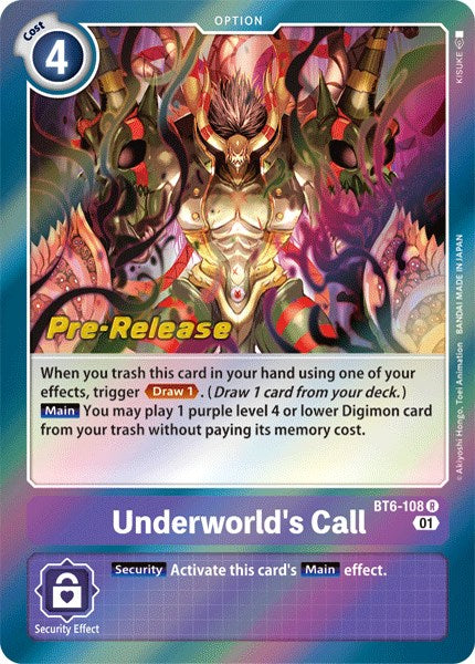 Underworld's Call [BT6-108] [Double Diamond Pre-Release Cards] | Event Horizon Hobbies CA