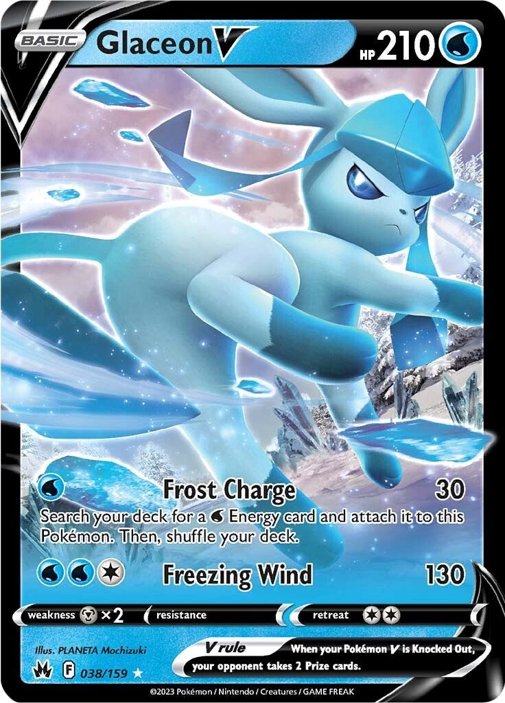 Glaceon V (038/159) [Sword & Shield: Crown Zenith] | Event Horizon Hobbies CA