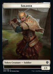 Soldier // Ajani, Sleeper Agent Emblem Double-sided Token [Dominaria United Tokens] | Event Horizon Hobbies CA