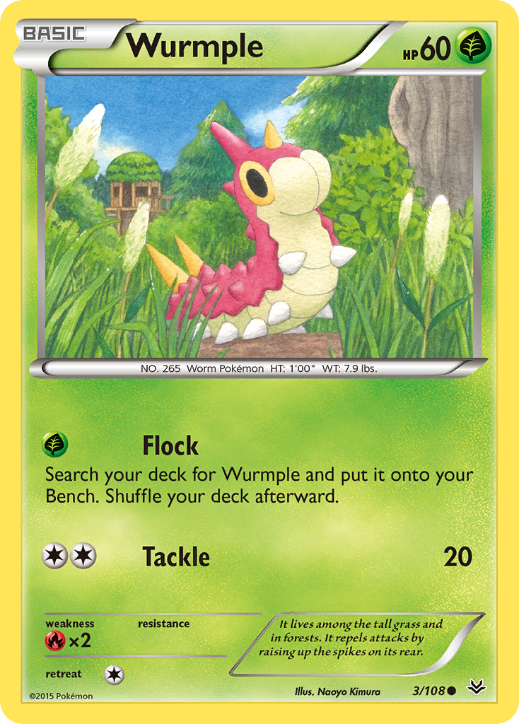 Wurmple (3/108) [XY: Roaring Skies] | Event Horizon Hobbies CA