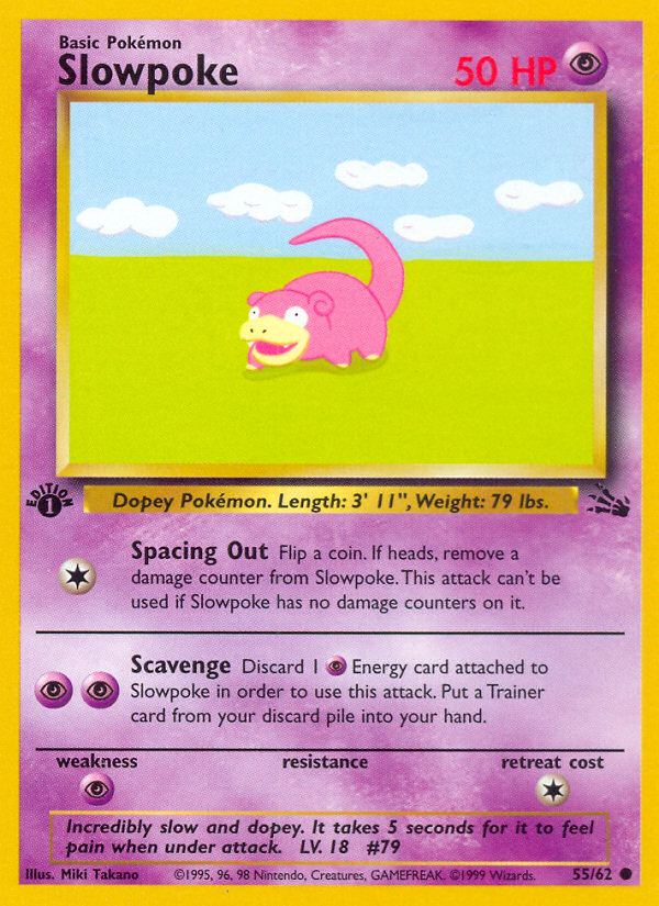 Slowpoke (55/62) [Fossil 1st Edition] | Event Horizon Hobbies CA