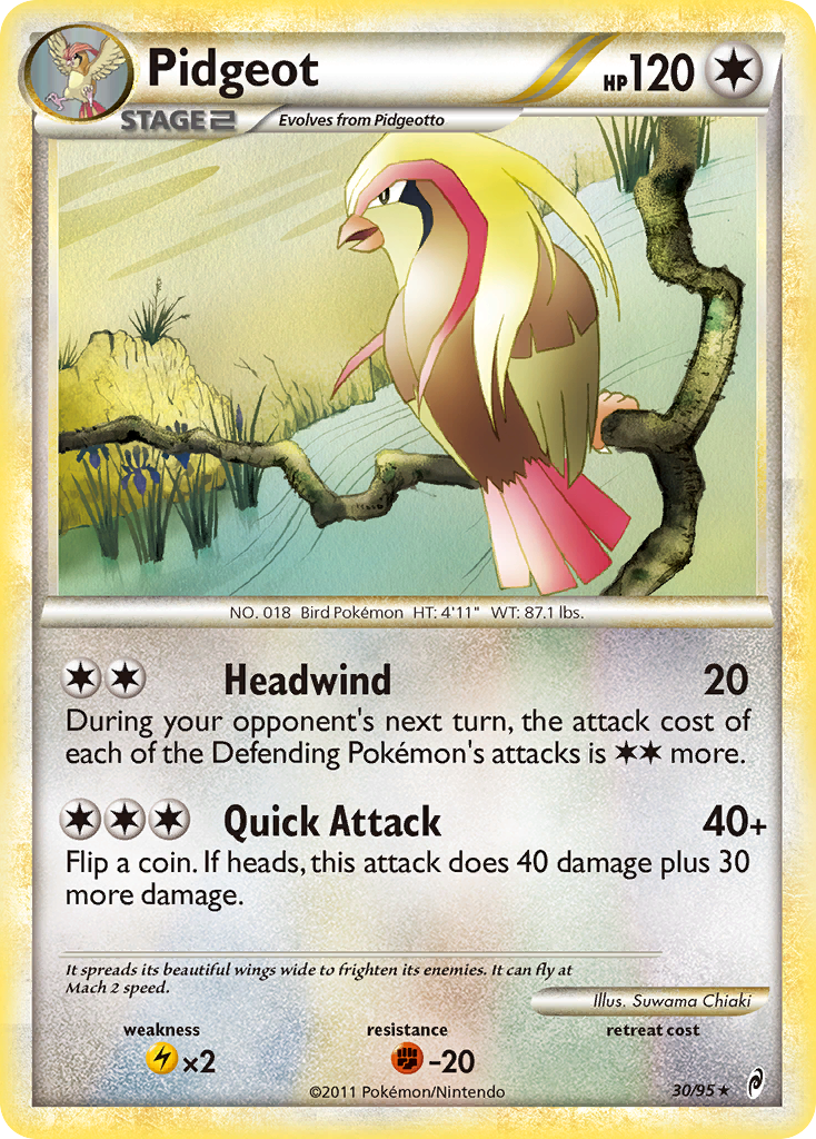 Pidgeot (30/95) [HeartGold & SoulSilver: Call of Legends] | Event Horizon Hobbies CA