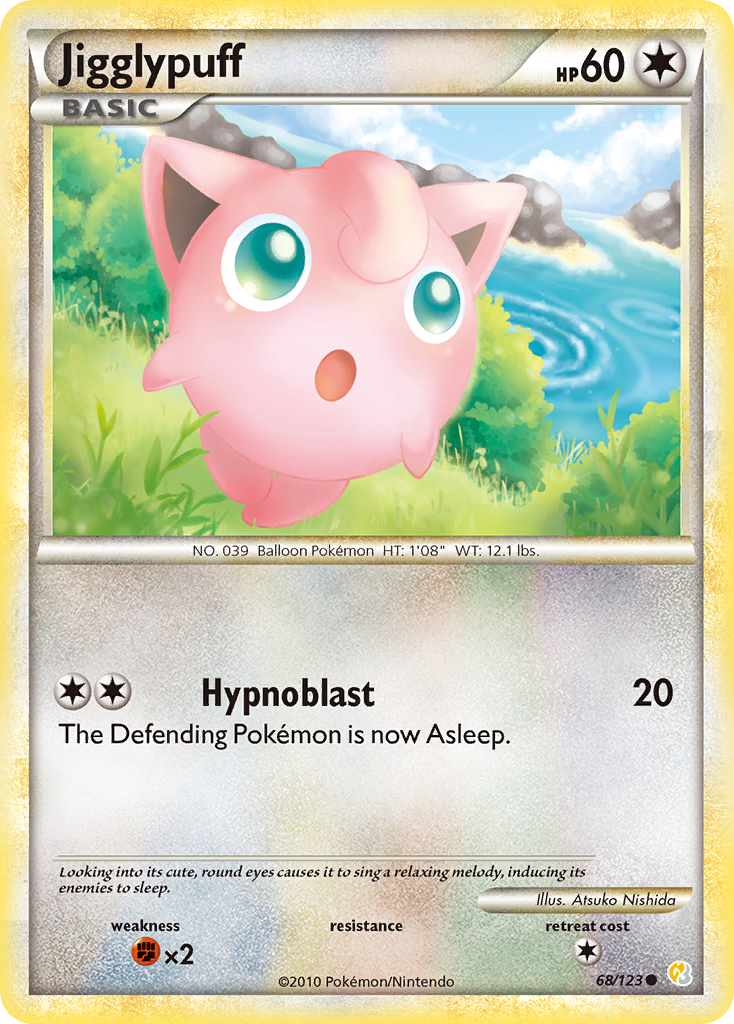 Jigglypuff (68/123) [HeartGold & SoulSilver: Base Set] | Event Horizon Hobbies CA