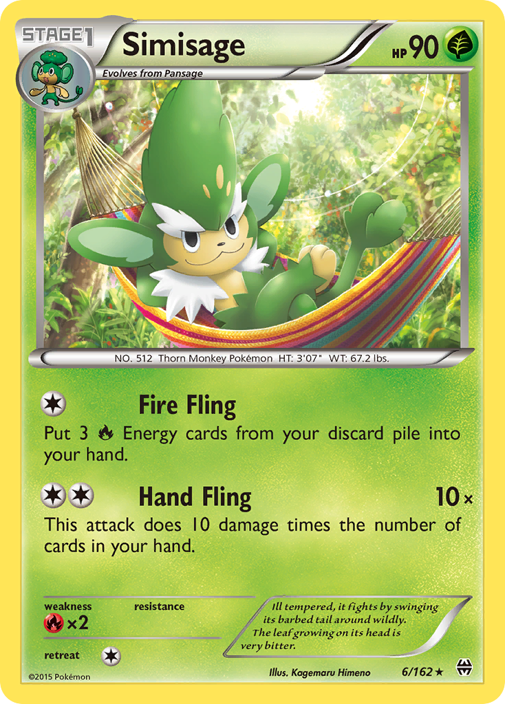 Simisage (6/162) [XY: BREAKthrough] | Event Horizon Hobbies CA