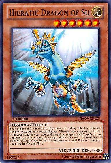 Hieratic Dragon of Su [GAOV-EN023] Common | Event Horizon Hobbies CA