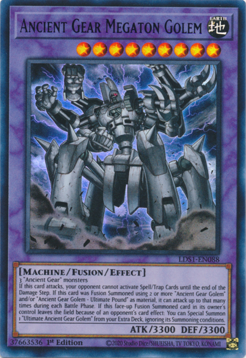 Ancient Gear Megaton Golem (Blue) [LDS1-EN088] Ultra Rare | Event Horizon Hobbies CA