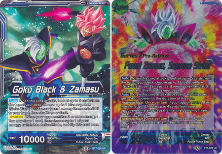 Goku Black & Zamasu // Fused Zamasu, Supreme Strike (BT7-026_PR) [Assault of the Saiyans Prerelease Promos] | Event Horizon Hobbies CA