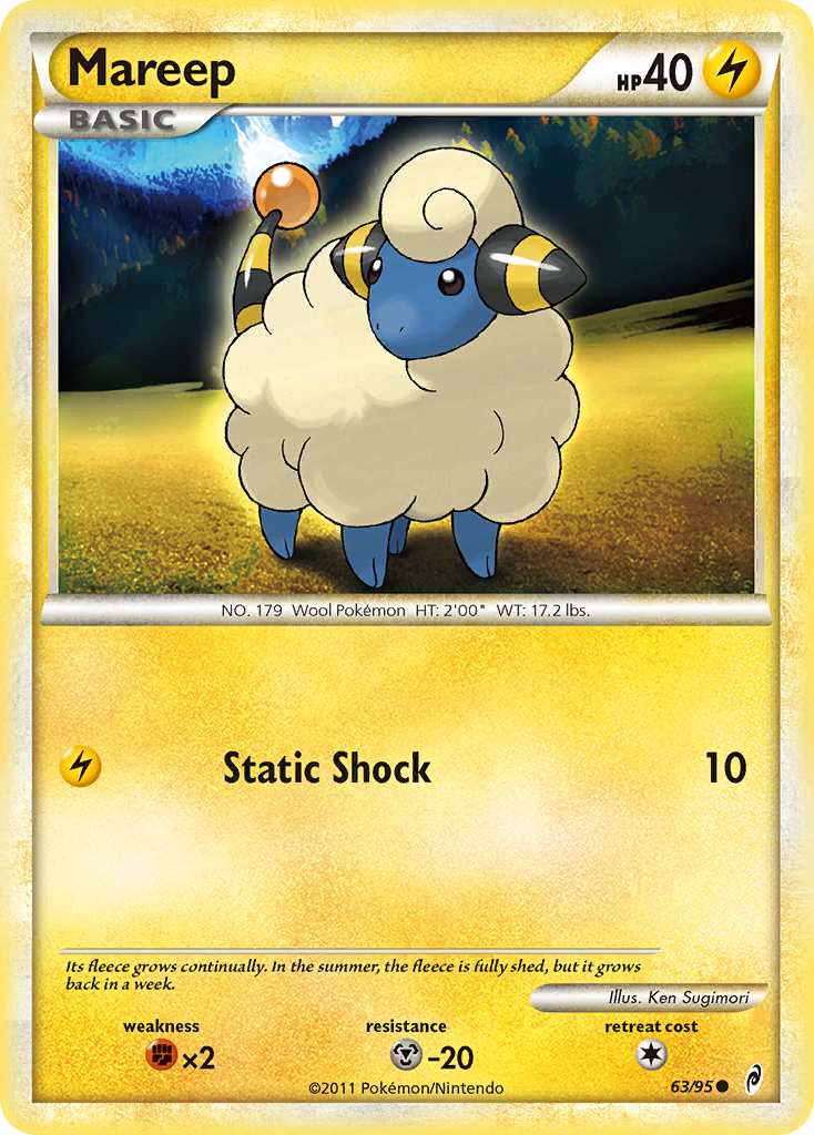 Mareep (63/95) [HeartGold & SoulSilver: Call of Legends] | Event Horizon Hobbies CA