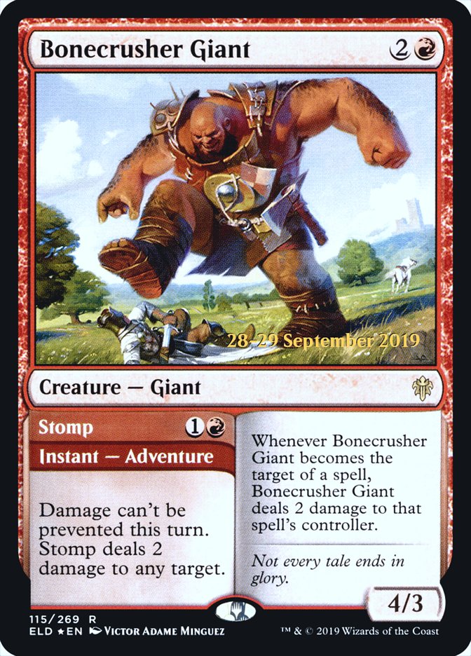 Bonecrusher Giant // Stomp  [Throne of Eldraine Prerelease Promos] | Event Horizon Hobbies CA