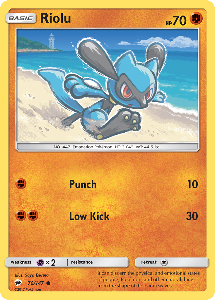 Riolu (70/147) [Sun & Moon: Burning Shadows] | Event Horizon Hobbies CA