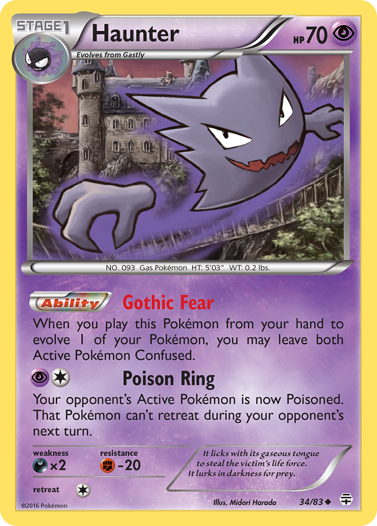 Haunter (34/83) [XY: Generations] | Event Horizon Hobbies CA