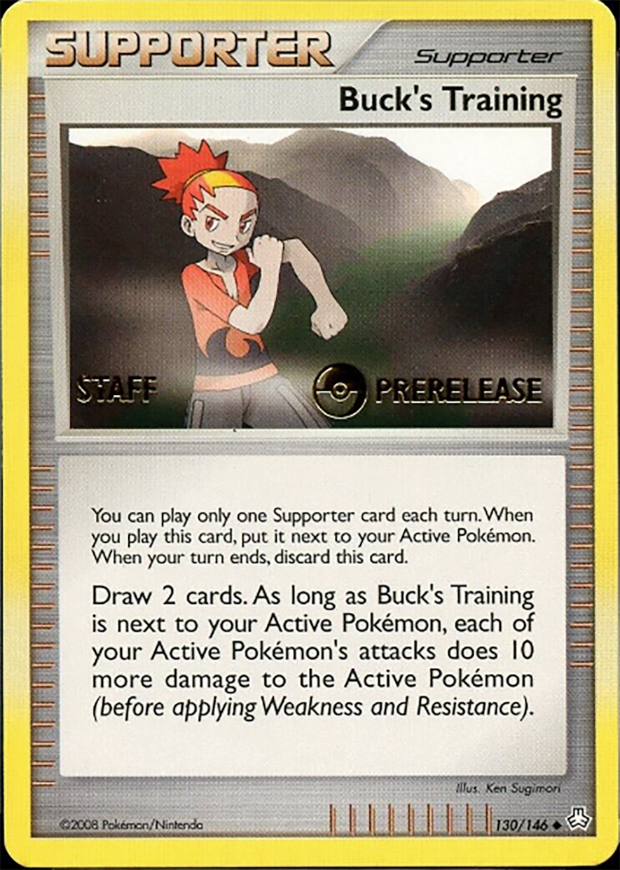 Buck's Training (130/146) (Staff Prerelease Promo) [Diamond & Pearl: Legends Awakened] | Event Horizon Hobbies CA