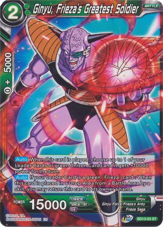 Ginyu, Frieza's Greatest Soldier (Starter Deck - Clan Collusion) (SD13-03) [Rise of the Unison Warrior] | Event Horizon Hobbies CA