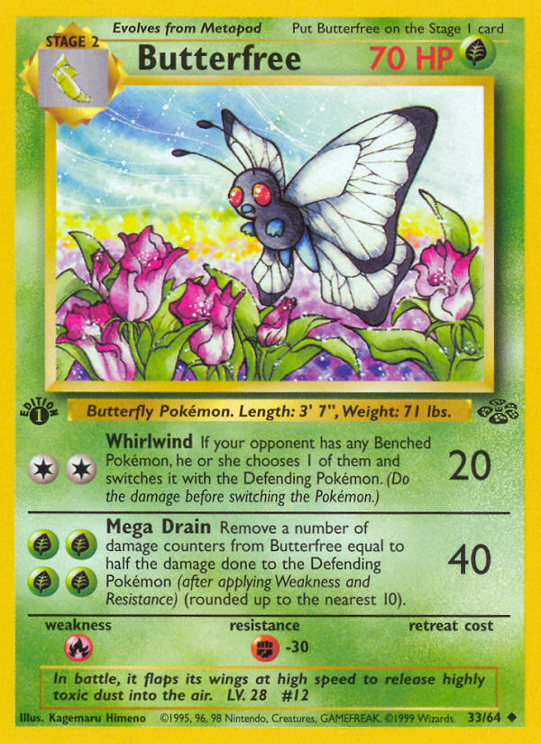 Butterfree (33/64) [Jungle 1st Edition] | Event Horizon Hobbies CA