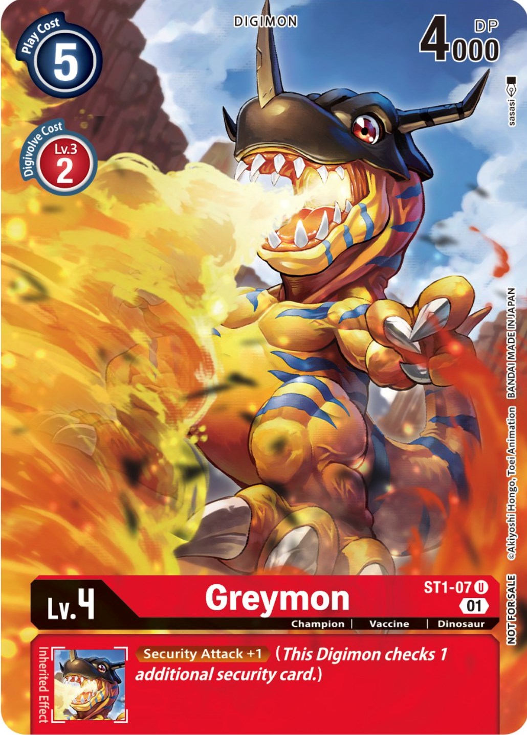 Greymon [ST1-07] (Dimensional Phase Pre-Release Pack) [Starter Deck: Gaia Red Promos] | Event Horizon Hobbies CA