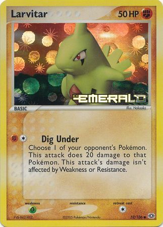 Larvitar (52/106) (Stamped) [EX: Emerald] | Event Horizon Hobbies CA