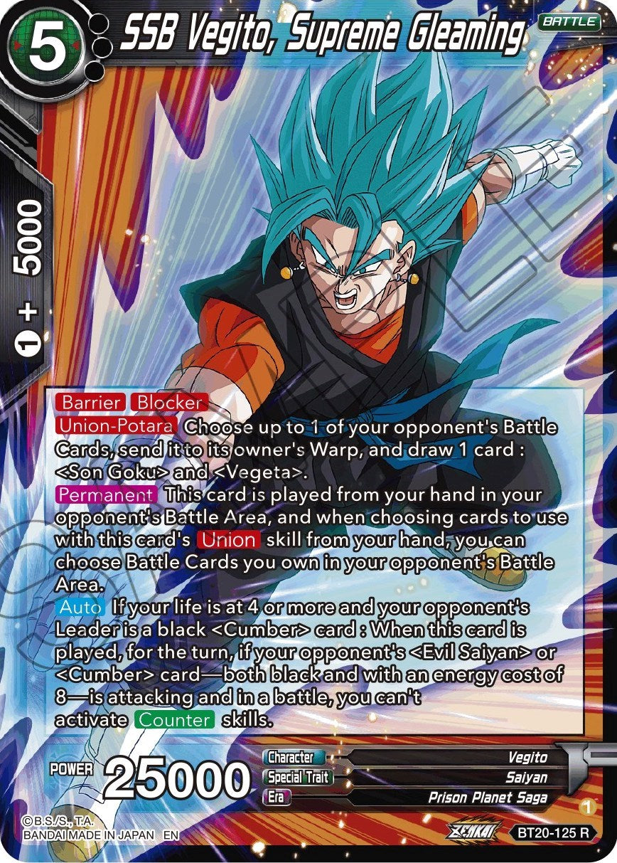 SSB Vegito, Supreme Gleaming (BT20-125) [Power Absorbed] | Event Horizon Hobbies CA